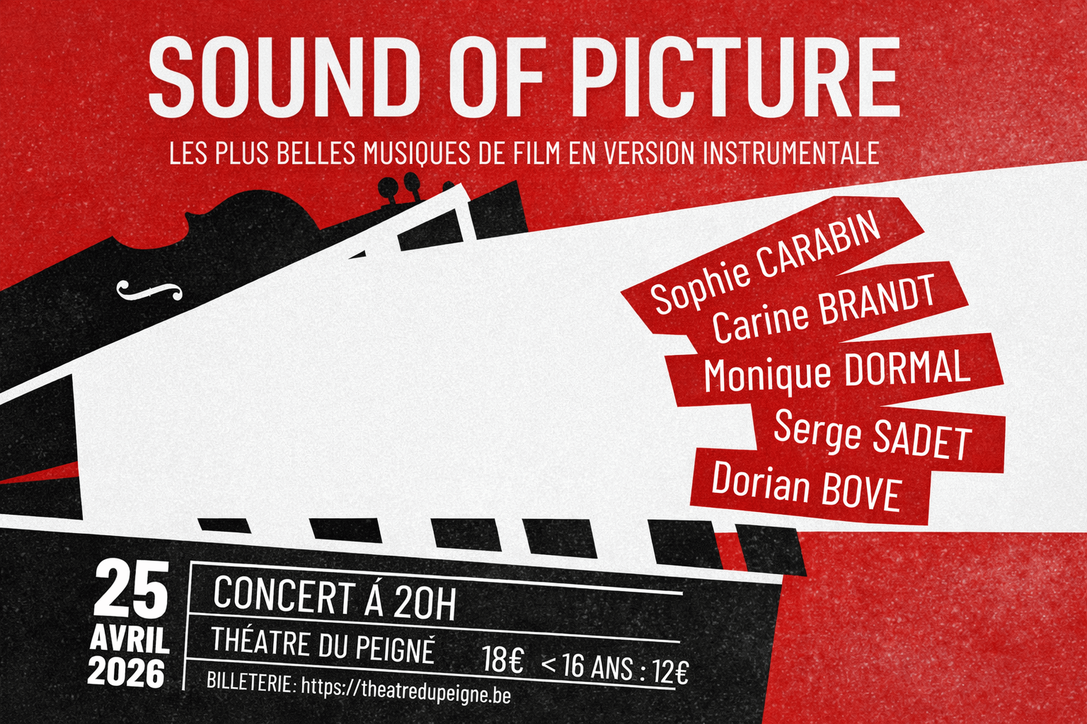 Sound of Picture – Les plus belles musiques de film en version instrumentale – Le samedi 25 avril à 20h00