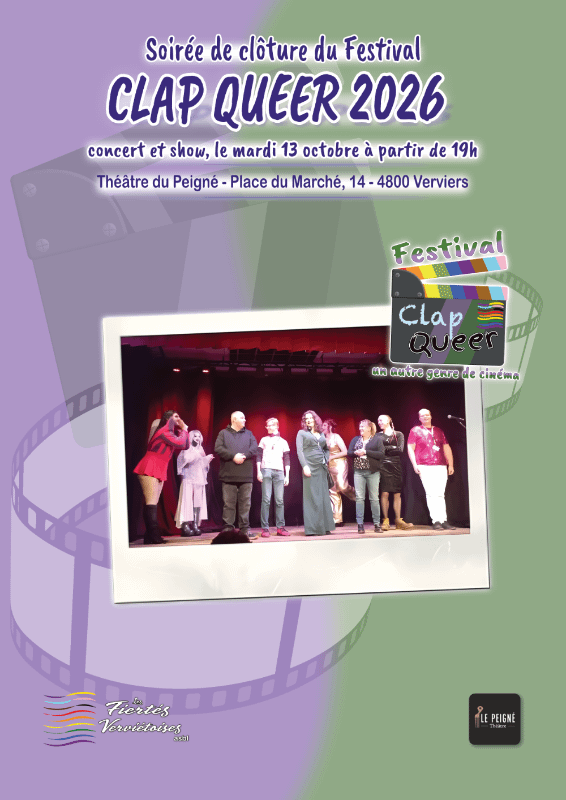 Festival Clap Queer 2026 – Soirée de clôture – Le mardi 13 octobre à 19h00