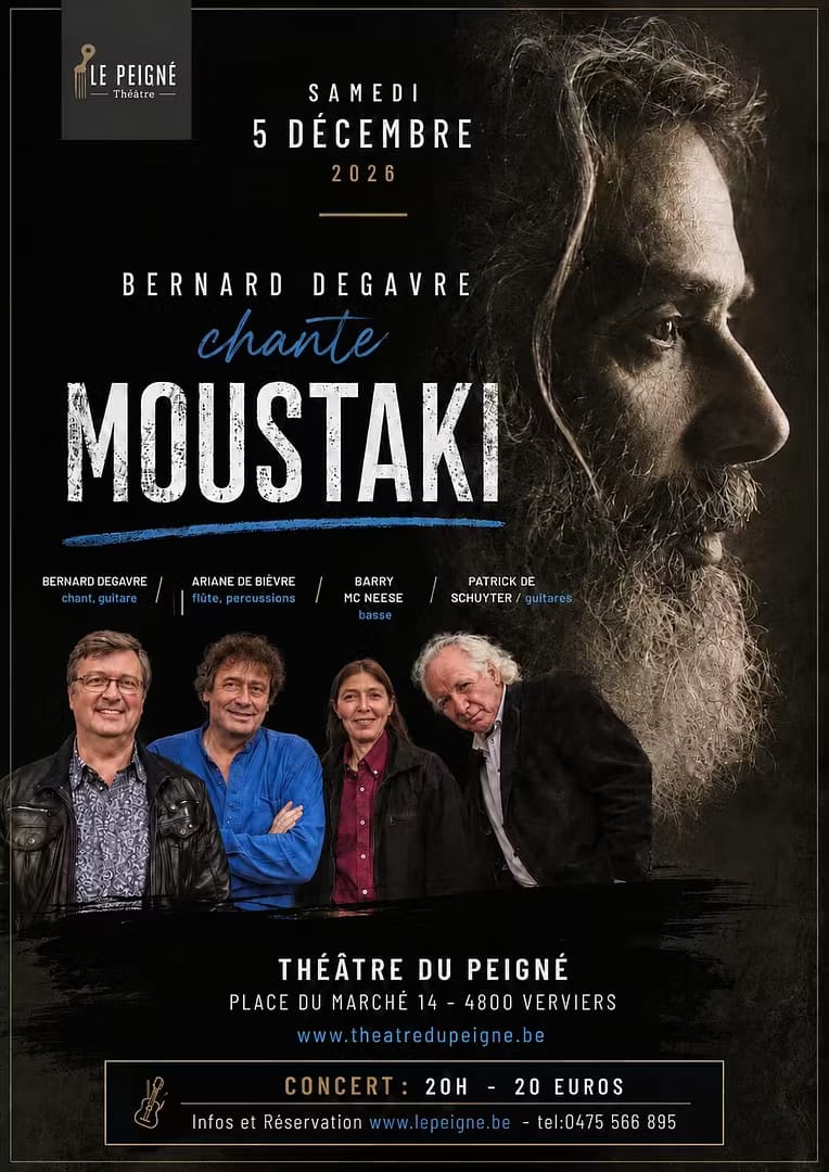 Bernard Degavre chante Moustaki – Samedi 5 décembre à 20h