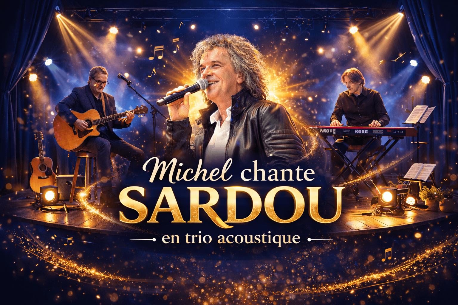 Michel chante Sardou en trio accoustique – Jeudi 23 avril à 20h