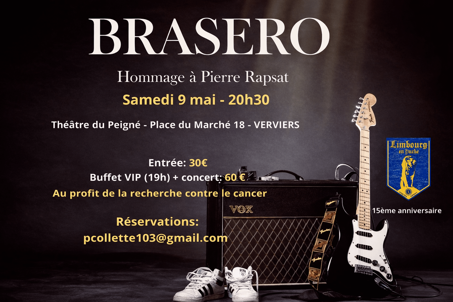BRASERO – Hommage à Pierre Rapsat – Le samedi 9 mai dès 19h00