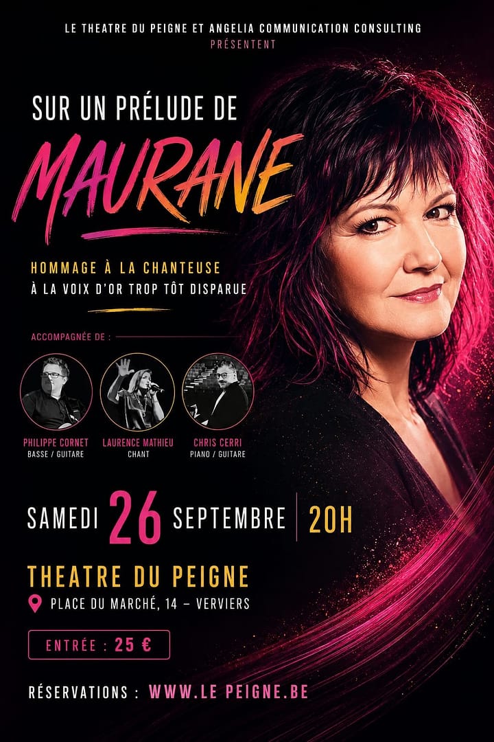 sur un prelude de maurane le 26 septembre 2026 à 20h00 au theatre du peigne à verviers