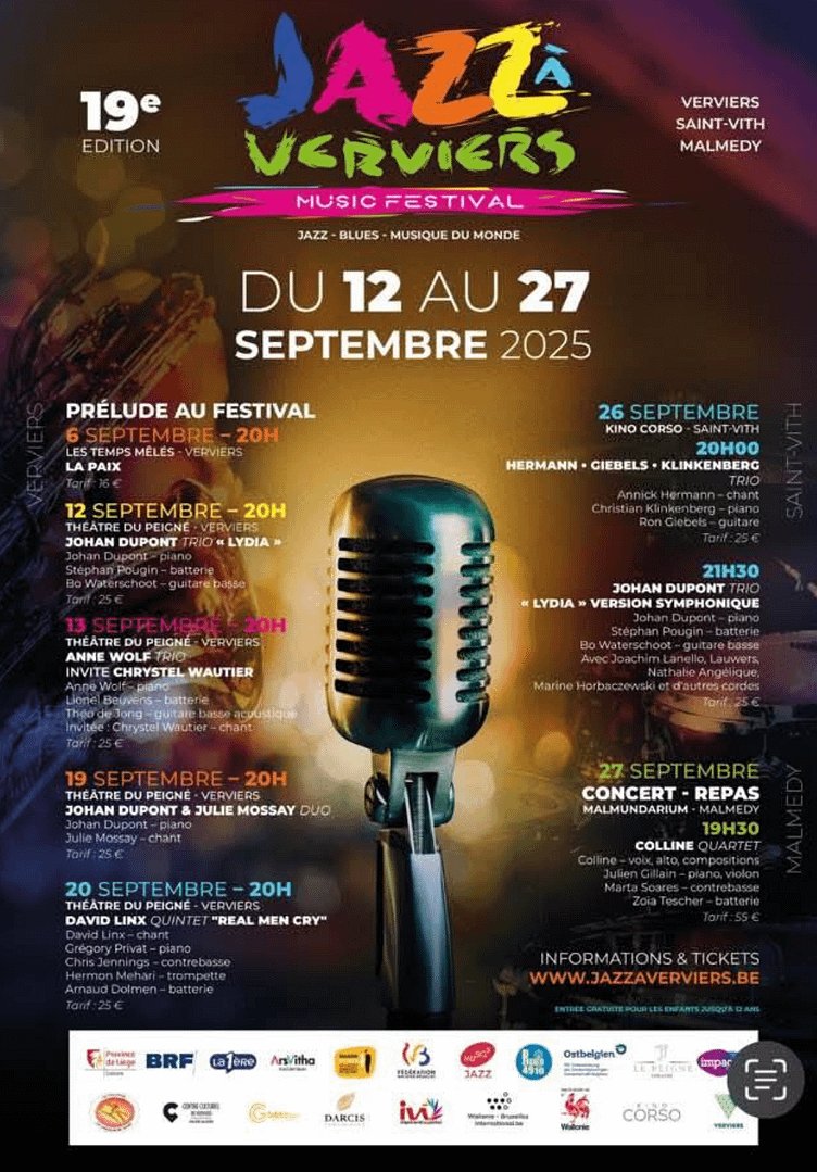 Jazz à Verviers 19ème édition I Du 12 au 27 Septembre