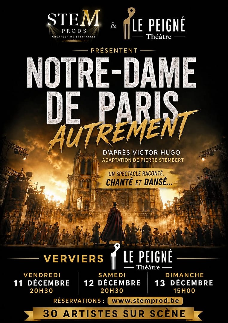 Notre-Dame de Paris Autrement – Le 11 et 12 décembre à 20h30 et le 13 décembre 2026 à 15h00
