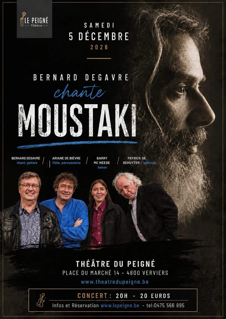Bernard Degavre chante Moustaki – Samedi 5 décembre à 20h